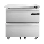 Continental Refrigerator D32N-U-D, Refrigerator, Undercounter, Reach-In