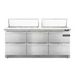 Continental Refrigerator D72N18C-FB-D, Refrigerated Counter, Sandwich / Salad Unit