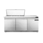 Continental Refrigerator D72N18M-FB, Refrigerated Counter, Mega Top Sandwich / Salad Unit