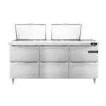 Continental Refrigerator , D72N24M-D, Refrigerated Counter, Mega Top Sandwich / Salad Unit