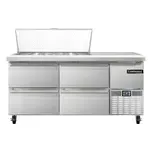Continental Refrigerator RA68N18M-D, Refrigerated Counter, Mega Top Sandwich / Salad Unit