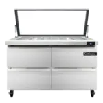 Continental Refrigerator SW48N18M-HGL-D, Refrigerated Counter, Mega Top Sandwich / Salad Unit
