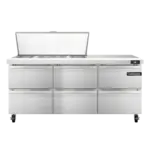 Continental Refrigerator SW72N18M-D, Refrigerated Counter, Mega Top Sandwich / Salad Unit