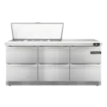 Continental Refrigerator SW72N18M-FB-D, Refrigerated Counter, Mega Top Sandwich / Salad Unit