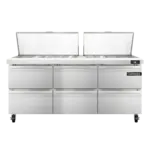 Continental Refrigerator , SW72N27M-D, Refrigerated Counter, Mega Top Sandwich / Salad Unit
