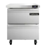 Continental Refrigerator SWF27N-D, Freezer Counter, Work Top