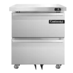 Continental Refrigerator SWF27N-U-D, Freezer, Undercounter, Reach-In