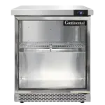 Continental Refrigerator SWF27NGD-FB, Freezer Counter, Work Top