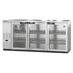 Hoshizaki BB80-G-S, Bar Refrigerator, 3 Swinging Solid Doors