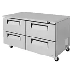 Turbo Air TUR-60SD-D4-N, Refrigerator, Undercounter, Reach-In